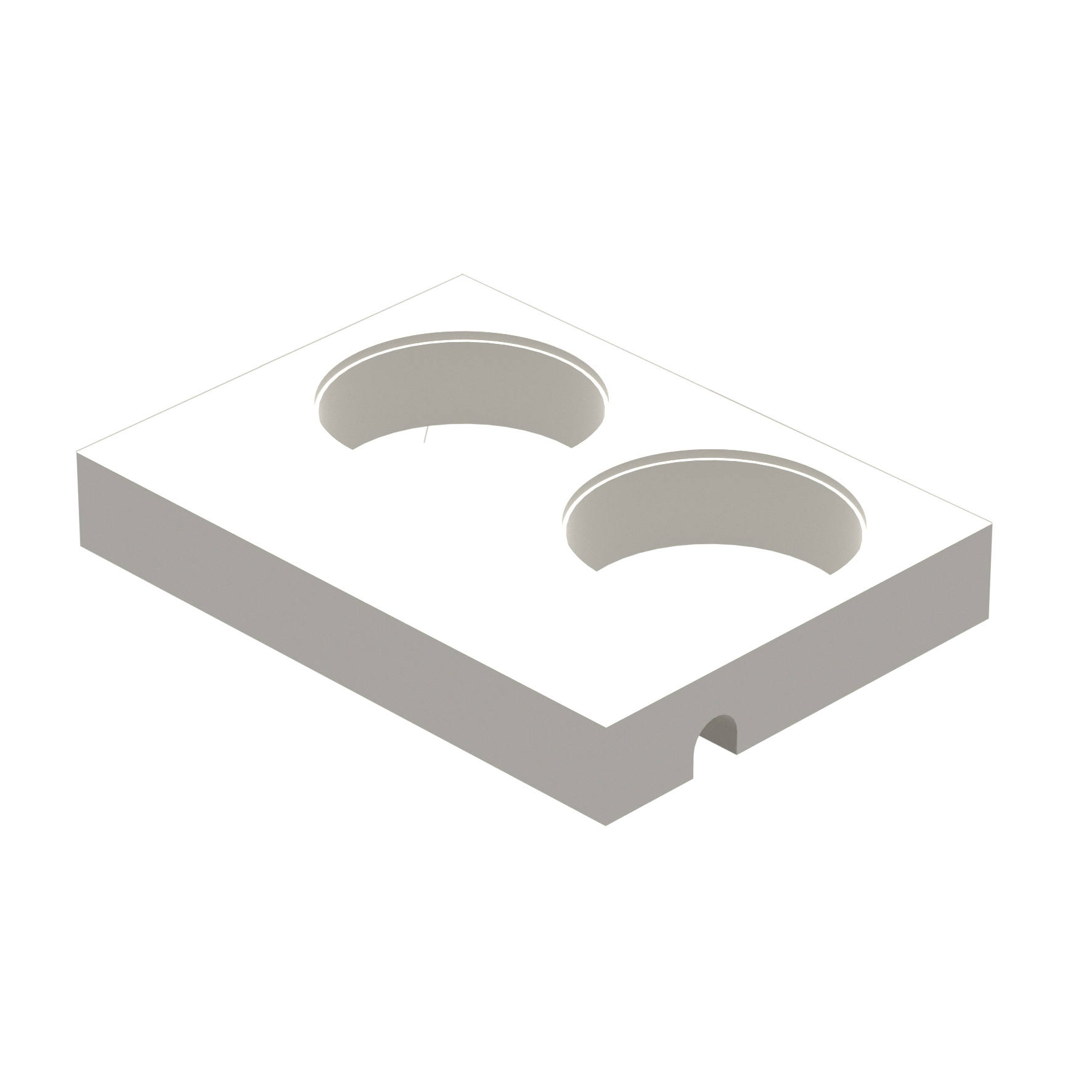 Полка с 2 отверстиями ELEMENTA 7N0003F38 white acrylic stone