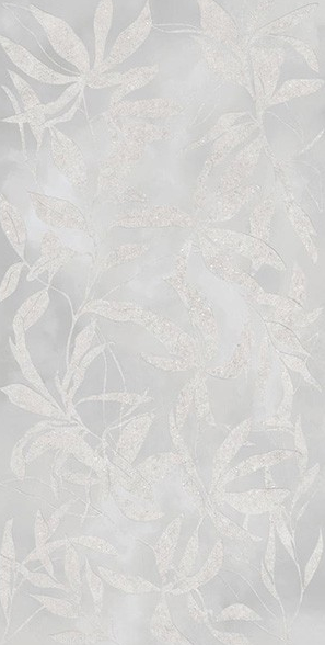 Керамогранит Vitra ArtWall Цветы Серый Матовый Ректификат 60X120  