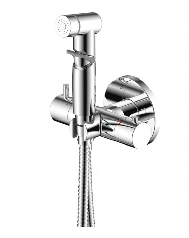 Смесительтермостатический встраиваемый Rossinka с гигиеническим душем хром X25-58