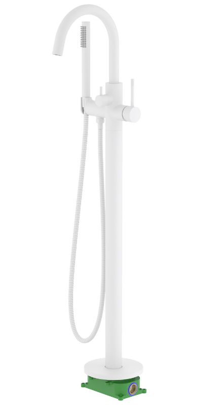 Смеситель д/в напольный Saona 2310/16Y-CR, белый матовый