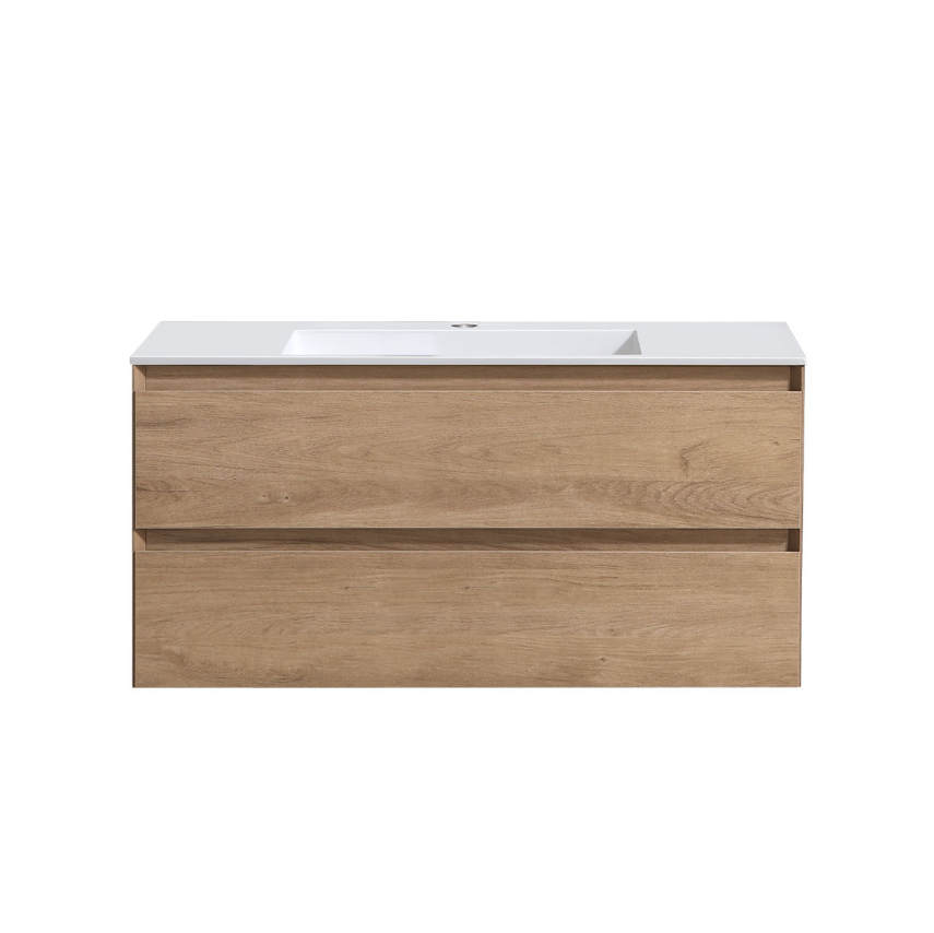 База под раковину Luka 1000 подвесная, 2 выкатных ящика soft-close, N.Oak