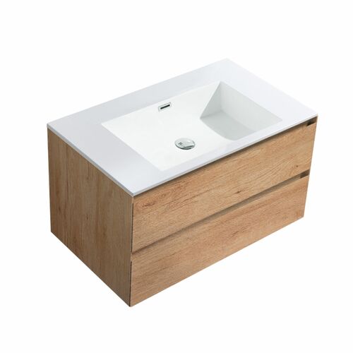 База под раковину VINCEA Luka 800 подвесная, 2 выкатных ящика soft close, Y.Oak