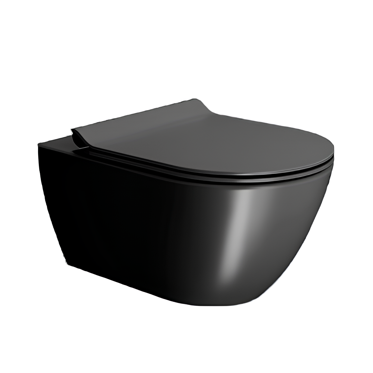 Унитаз подвесной GSI Pura 550×360 мм, Swirlflush 2.0, с креплением, матовый чёрный, арт. 8815FR526