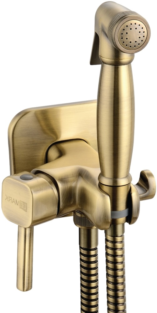 Смеситель с гигиеническим душем Lemark Соло встраиваемый бронза LM7165B