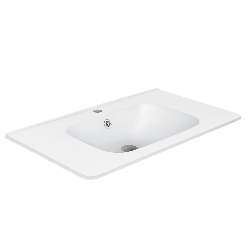 Раковина VINCEA VCB-2VP800W из искусственного камня, цвет белый