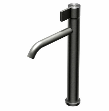 Смеситель д/р DOT316 ROUND нерж сталь черная(раковина-чаша)