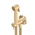 Смеситель с гигиеническим душем, шлангом и с держателем 72J026GOX матовое золото