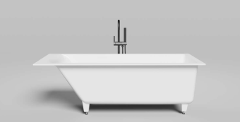 Встраиваемая ванна S-Stone CASCATA KIT 170x70 Матовая 104823MF RAL 9005 матовая чёрная