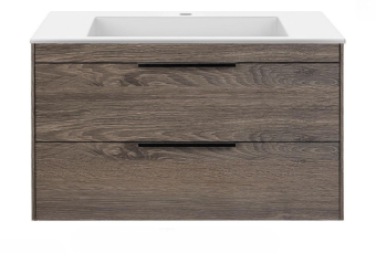 База под раковину VINCEA Chiara 2D 800 подвесная, 2 выкатных ящика soft close, R.Oak