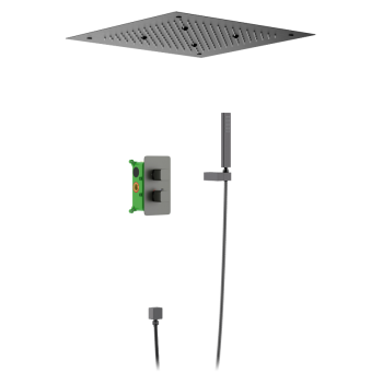 Душевая система Petruma SX-5029/18SM термо встраиваемая, черное золото