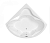 Ванна WHITECROSS Konsul 150x150 с массажной системой, с каркасом MR-02